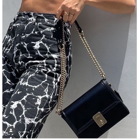 Glassons NWT Black White Print Super High Rise 90's Straight Leg Jeans Size 10 - Picture 2 of 12